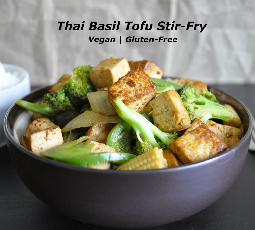 Thai Basil Tofu Stir-fry- Pin worthy